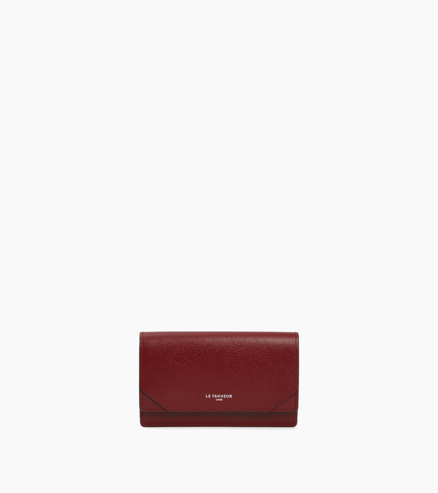 Naya flap card case in cork effect leather