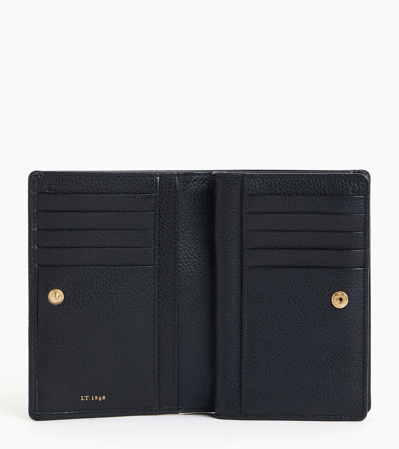 Portefeuille Souple Métallisé Coccinelle En Cuir Grainé – Couleur Sangria, Neuf Avec étiquettes