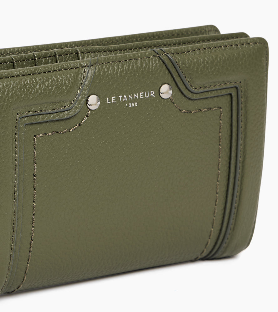 Ella medium wallet in grained leather
