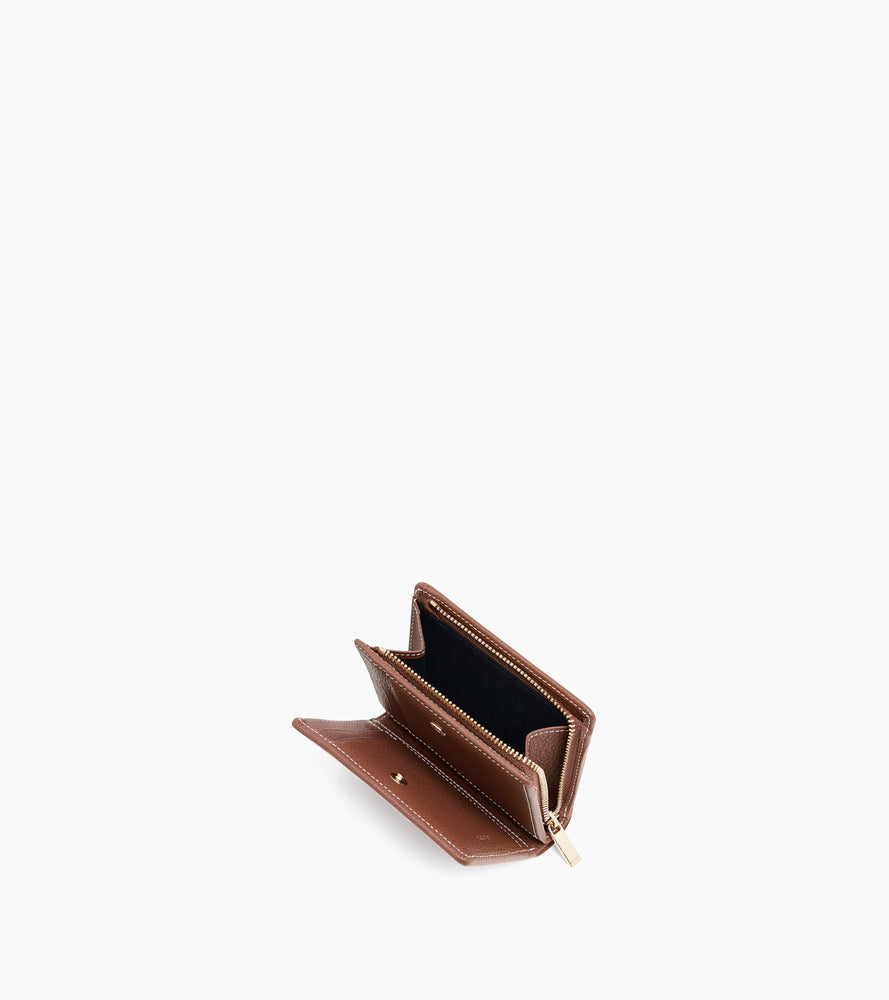Ella small wallet in grained leather