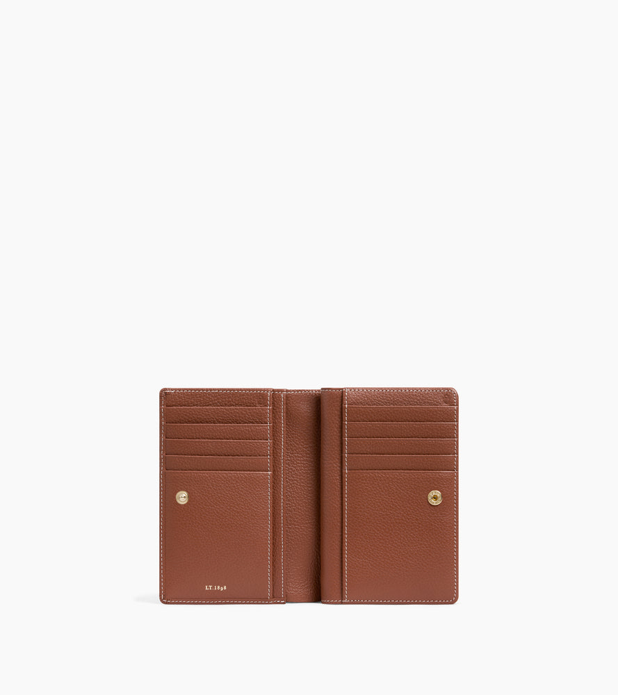 Ella medium wallet in grained leather