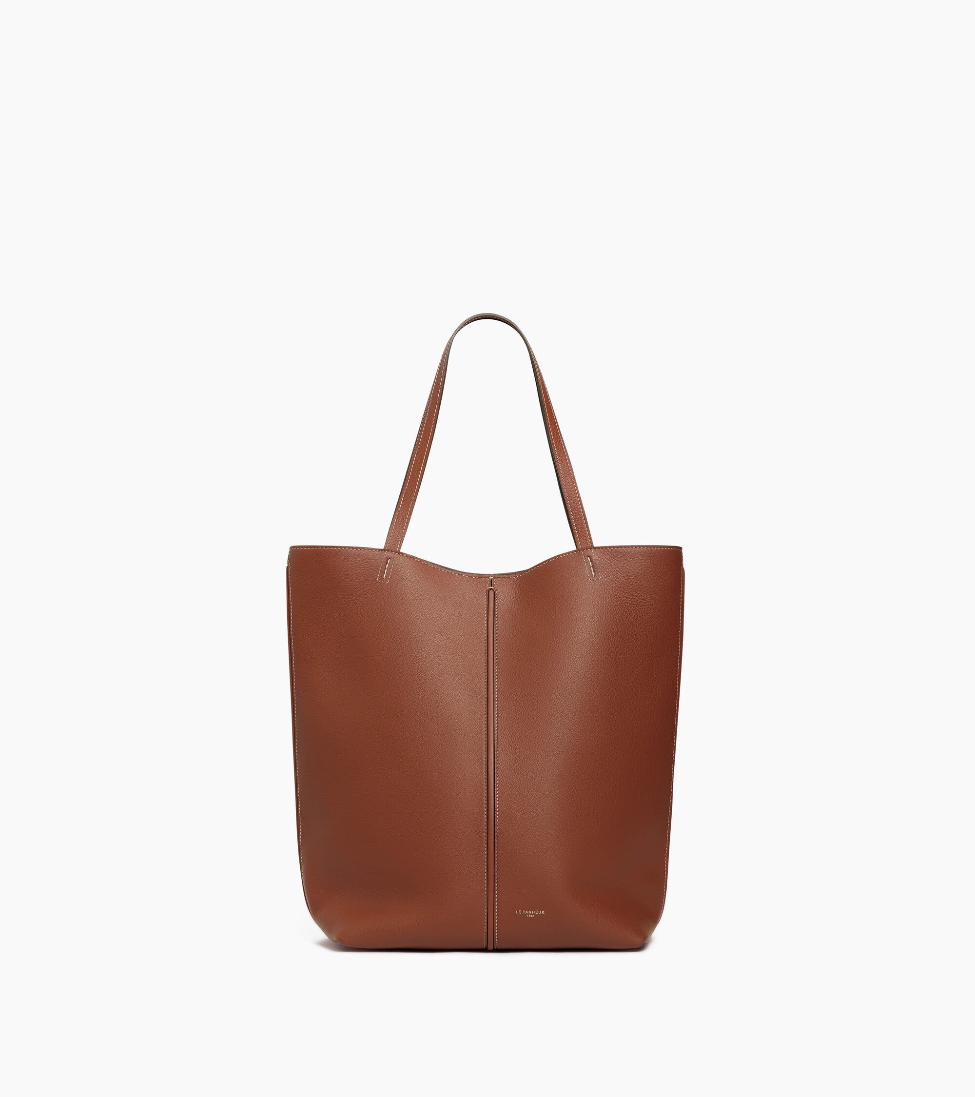 Bolso cabás mediano Hortense de piel granulada de doble cara
