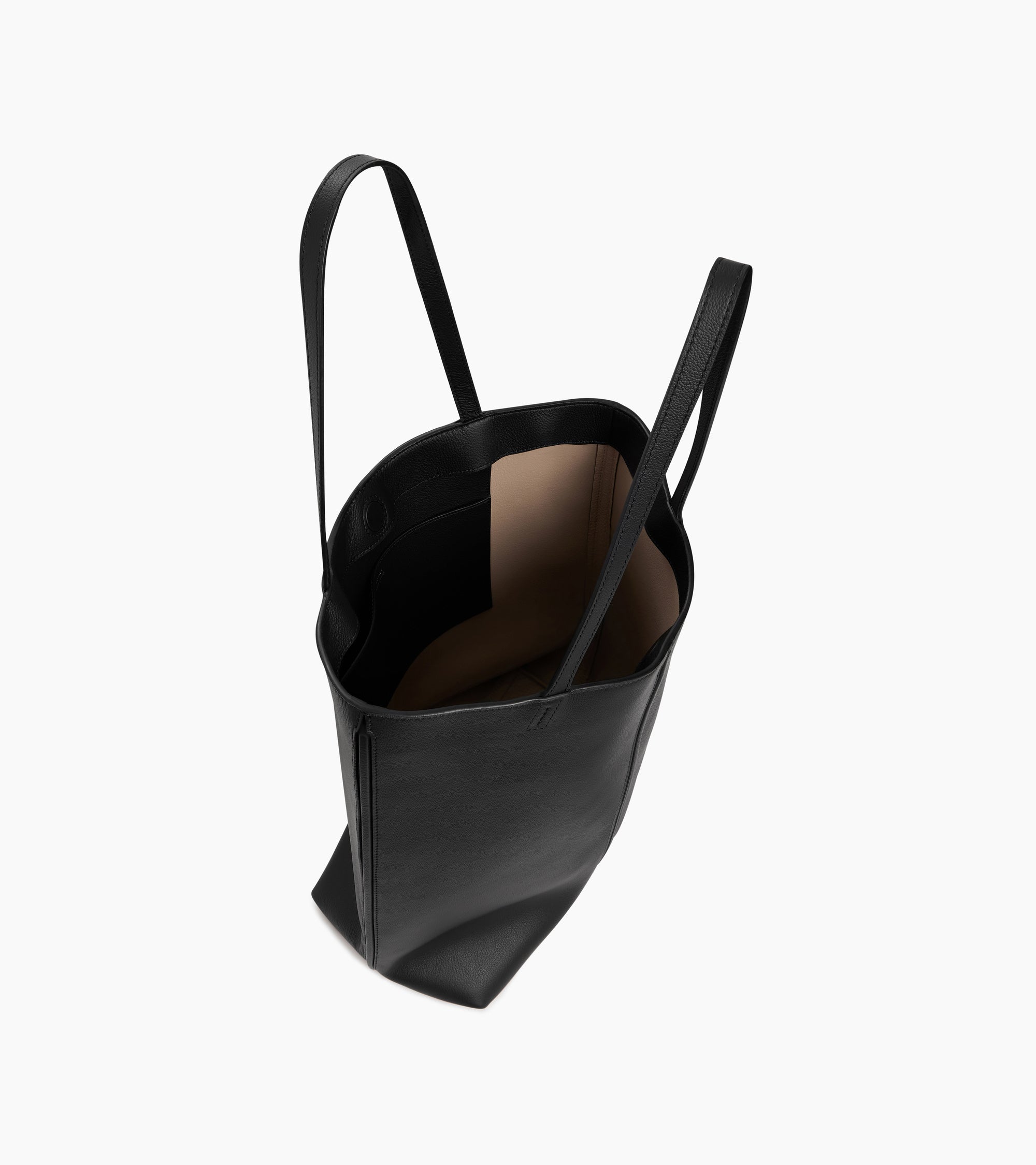 Hortense medium tote bag in double-face grained leather