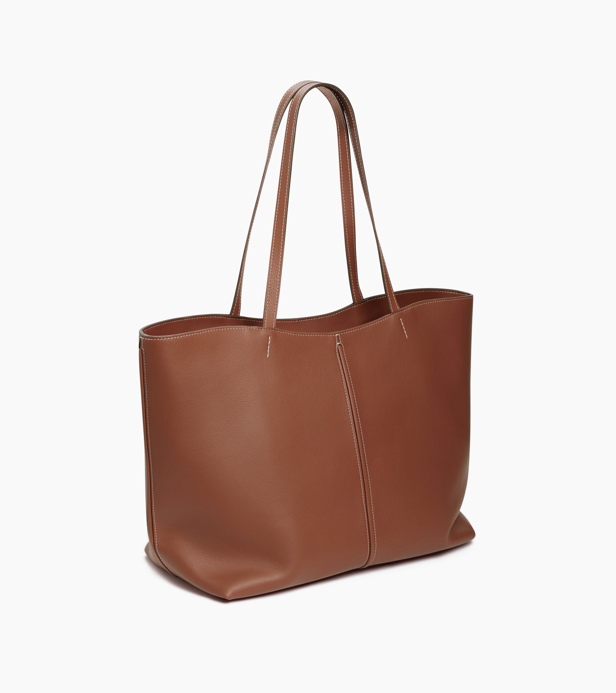 Hortense large tote bag in double-face grained leather