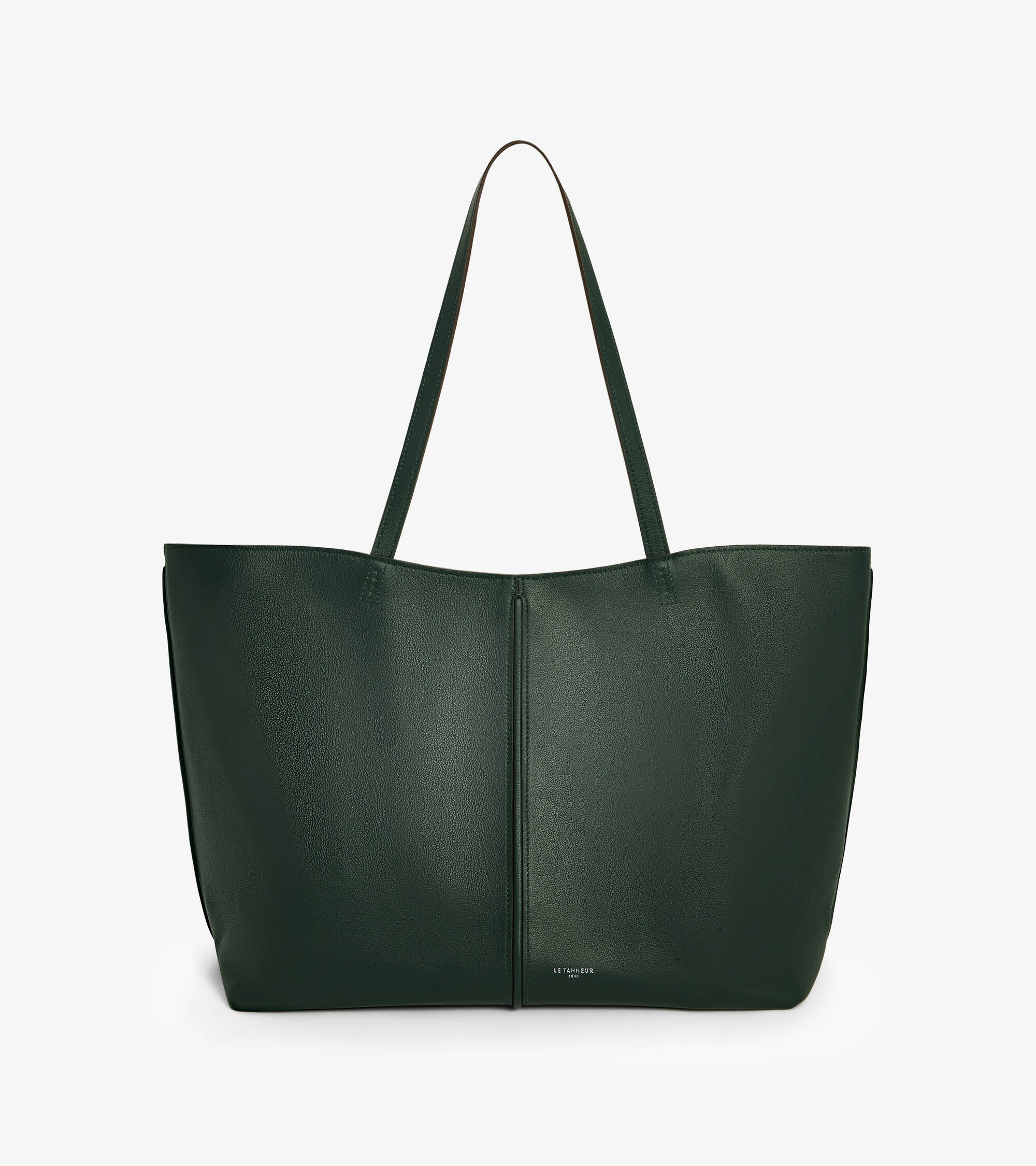 Hortense large tote bag in double-face grained leather