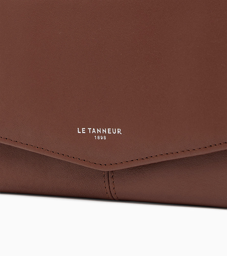 Large zipped wallet Charlotte in smooth leather