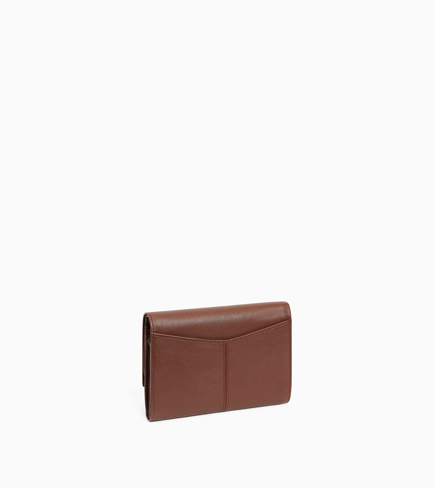Large zipped wallet Charlotte in smooth leather