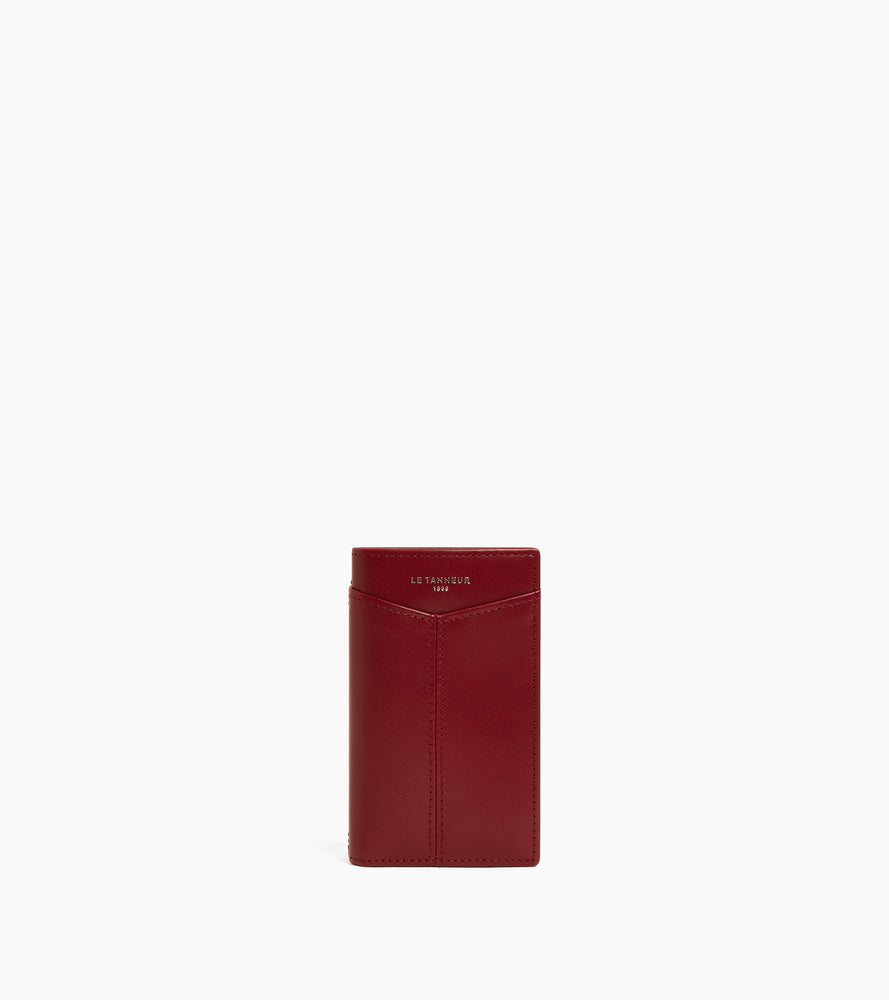 Porte cartes vertical Charlotte en cuir lisse