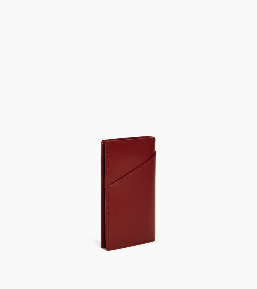 Charlotte smooth leather vertical card holder