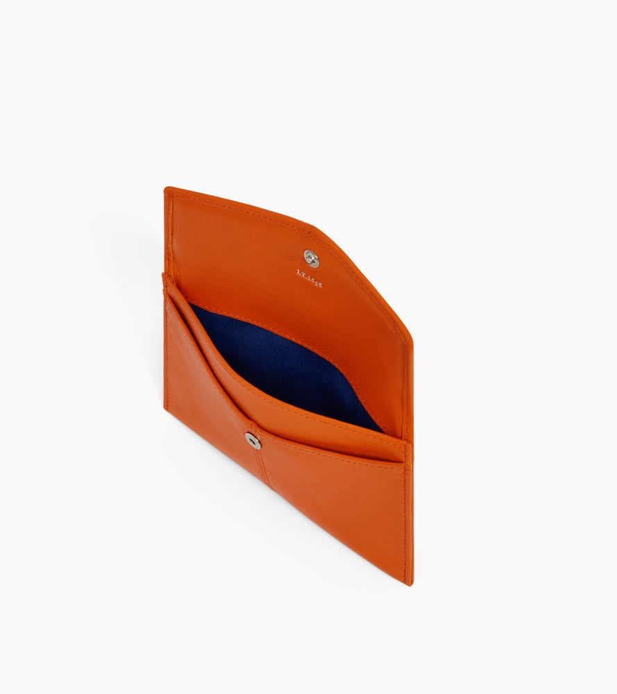 Medium envelope pouch Charlotte in smooth leather