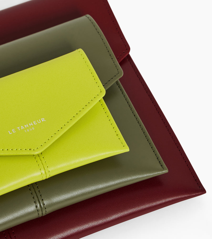 Trío de carteras Charlotte de cuero liso