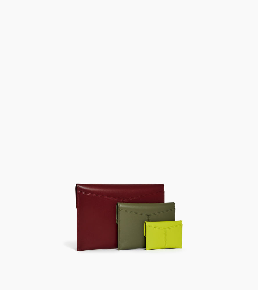 Charlotte trio of pouches in smooth leather