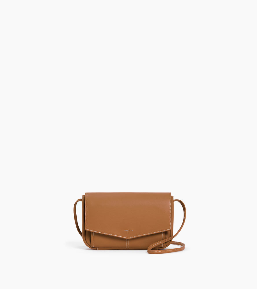 Charlotte pouch with removable shoulder strap in smooth leather