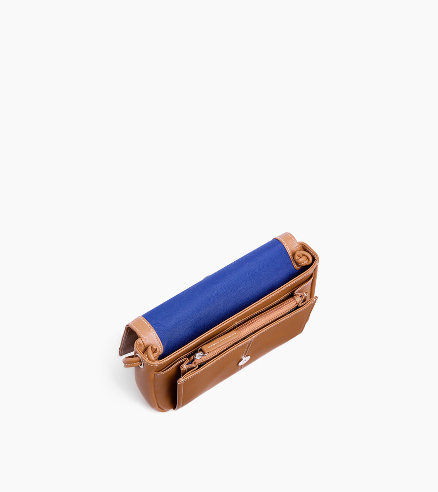 Charlotte pouch with removable shoulder strap in smooth leather