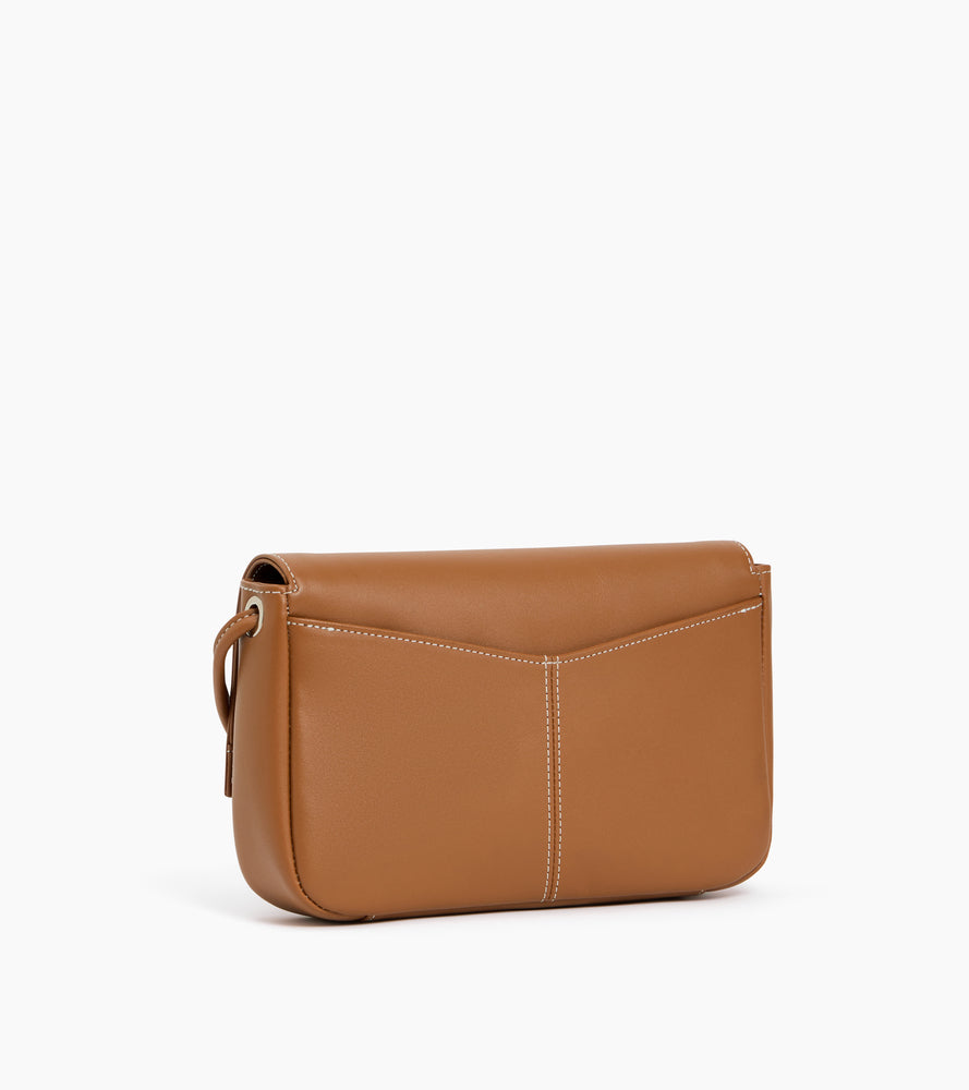 Charlotte pouch with removable shoulder strap in smooth leather