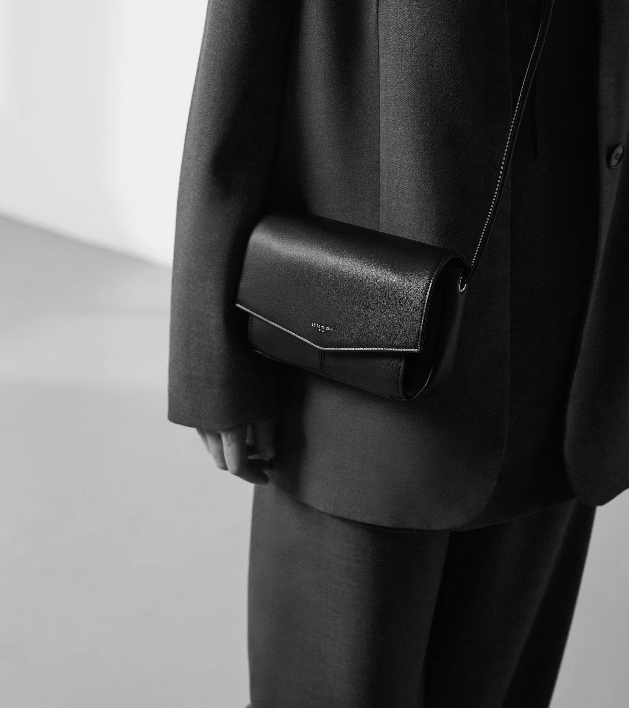 Bolso de mano Charlotte con bandolera extraíble en piel lisa