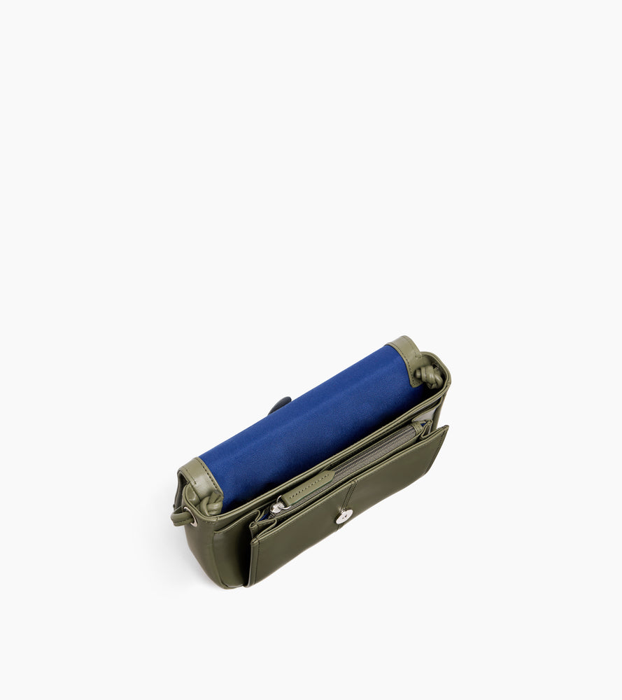 Charlotte pouch with removable shoulder strap in smooth leather