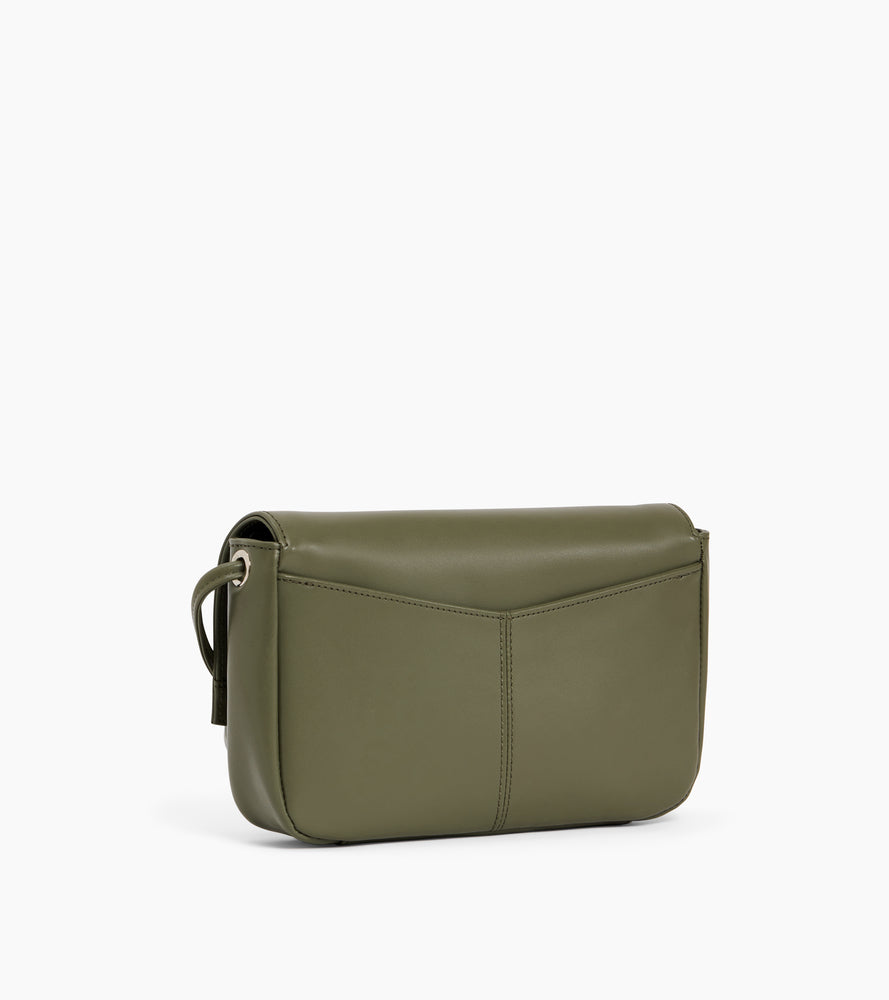 Charlotte pouch with removable shoulder strap in smooth leather