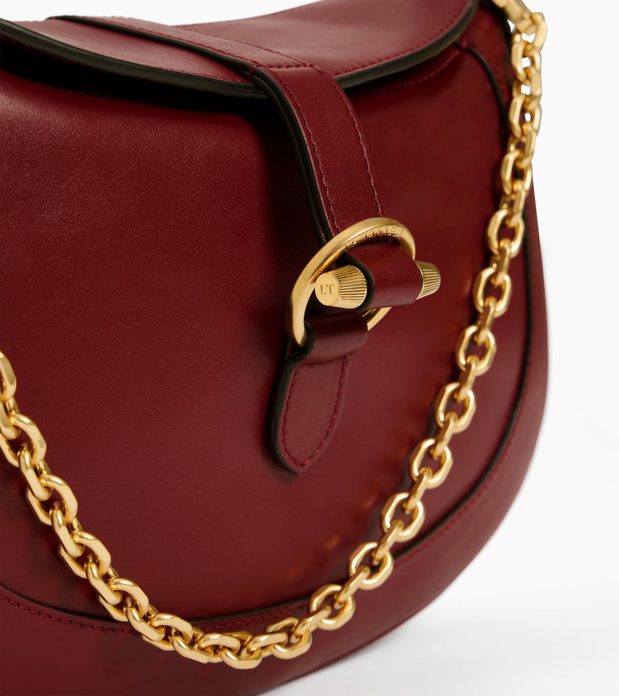 Pia small shoulder bag in smooth leather