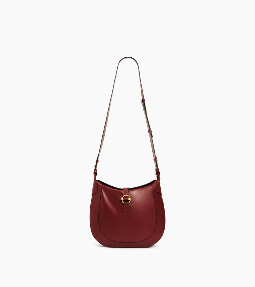 Bolso bandolera grande Pia de cuero liso