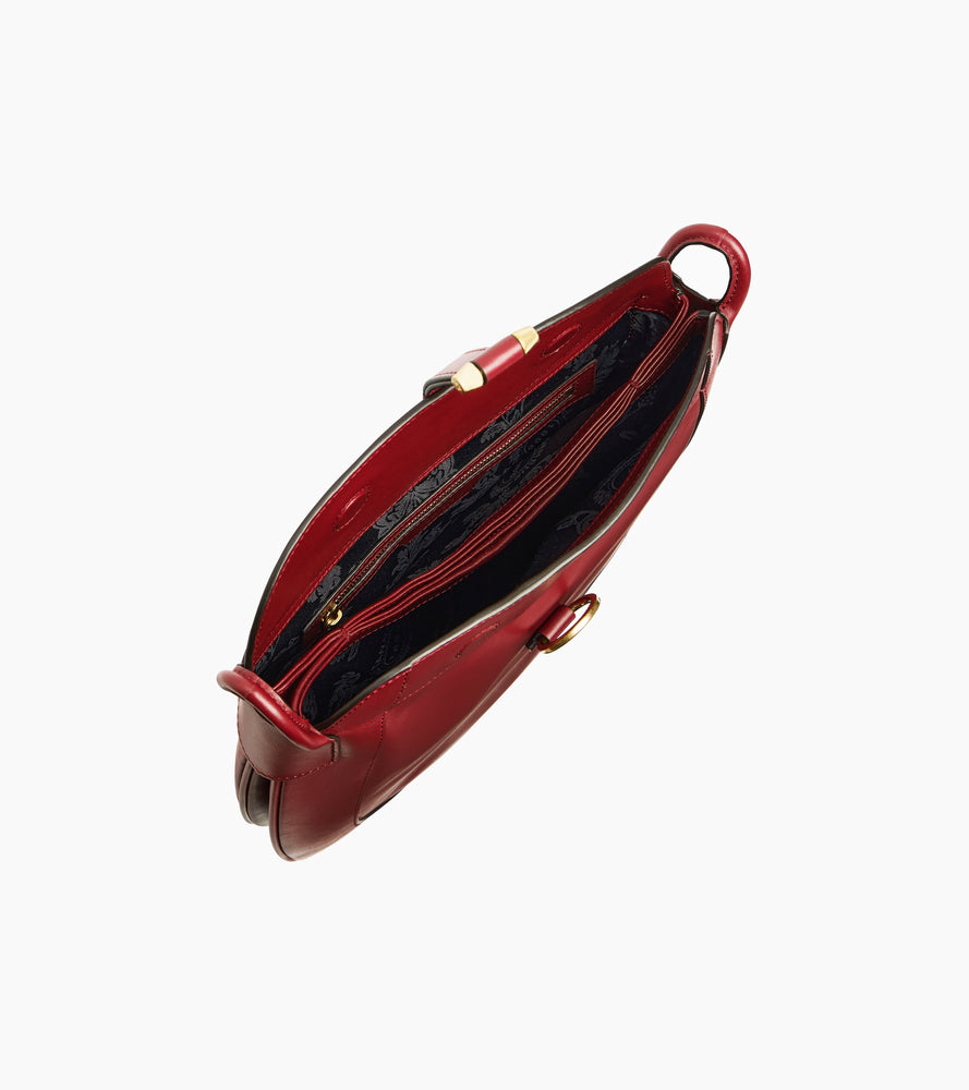 Bolso bandolera grande Pia de cuero liso