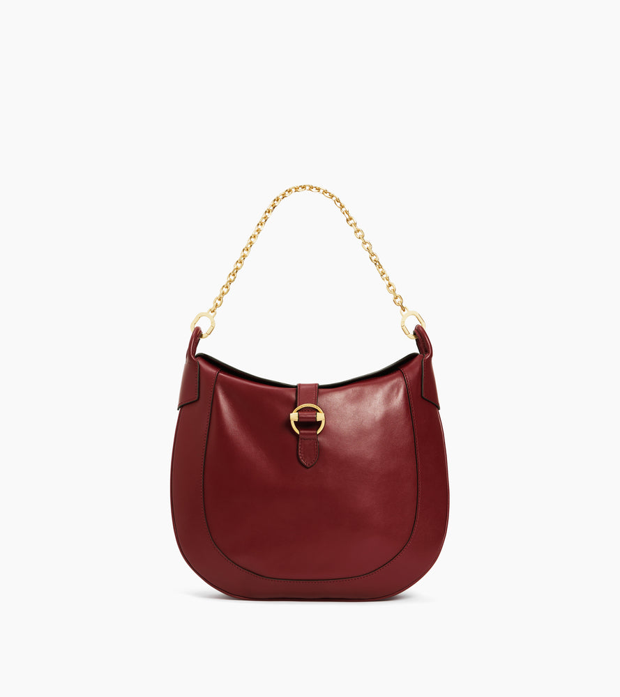Bolso bandolera grande Pia de cuero liso