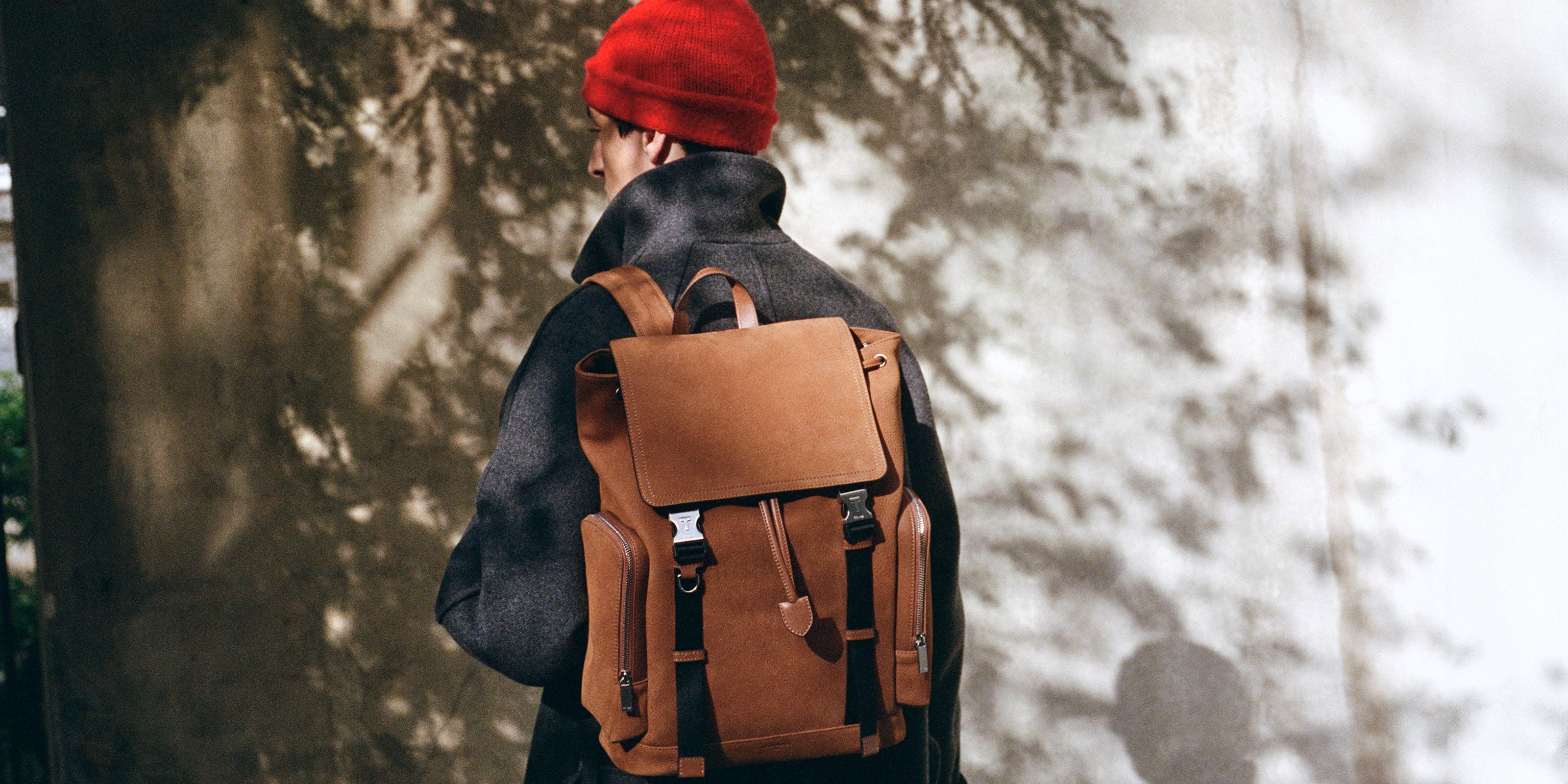 Ralph Lauren Brown Suede Backpack Branded Suede Backpack Mens Polo